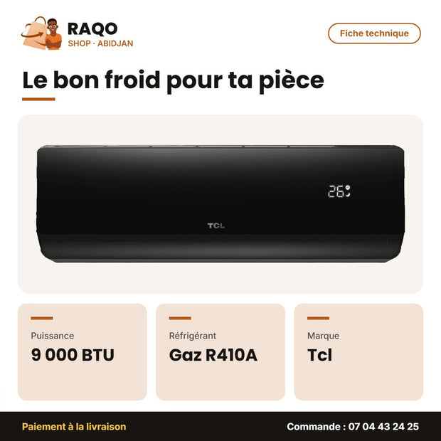 Split 9.000 BTU TCL R410A Façade Miroir | TAC-09CSA/XA82