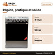 Gazinière Nasco – 4 Feux – Silver – 60 | NASGC-SNIPER60S