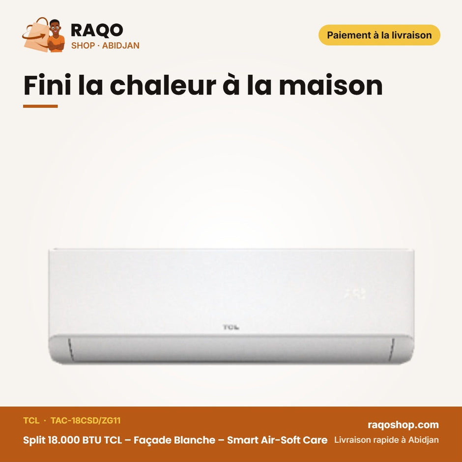 Split 18.000 BTU TCL – Façade Blanche – Smart Air-Soft Care – Éco Mode | TAC-18CSD/ZG11