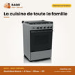 Gazinière Nasco – 4 Feux – Silver – 60 | NASGC-SNIPER60S