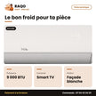 Split 9000 BTU TCL – Façade Blanche – Smart Air-Soft Care – Éco Mode | TAC-09CSD/ZG11