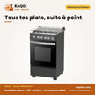 Gazinière Nasco – 20'' – 4 Feux – Couverture Vitrée | NASGC-SNIPER50TB-G