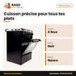 Gazinière Nasco – 4 Feux – Noir – 60 | NASGC-SNIPER60B