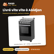 Gazinière Nasco – 20'' – 4 Feux – Couverture Vitrée | NASGC-SNIPER50TB-G
