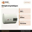 Chauffe Eau Horizontal Md Midea – 100L – Stockage Scellé – Protection Surchauffe | M_D100-15A6
