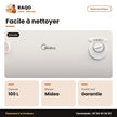 Chauffe Eau Électrique Horizontal 100 Litres Midea | M_D100-15A