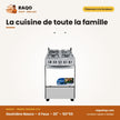 Gazinière Nasco – 4 Feux – 20'' – 50*55 | NASGC-50X50S-CTZ