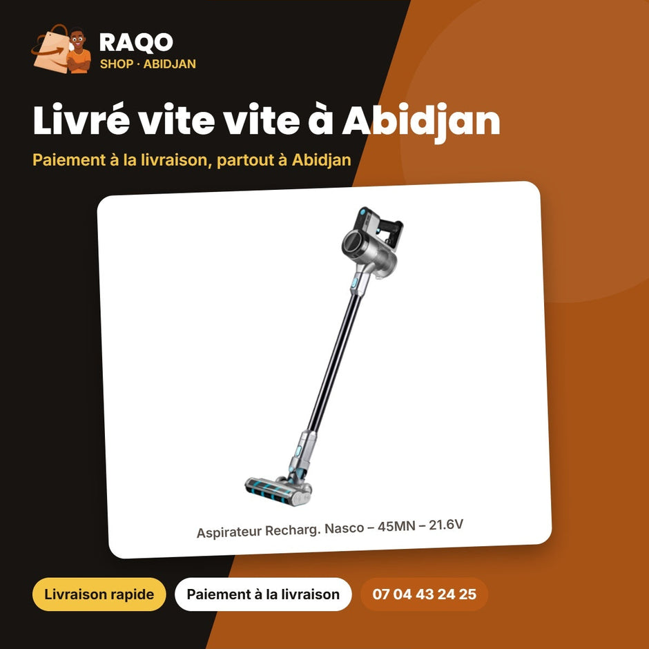 Aspirateur Recharg. Nasco – 45MN – 21.6V – Indicateur D'etat de la Batterie | VC3923-GS