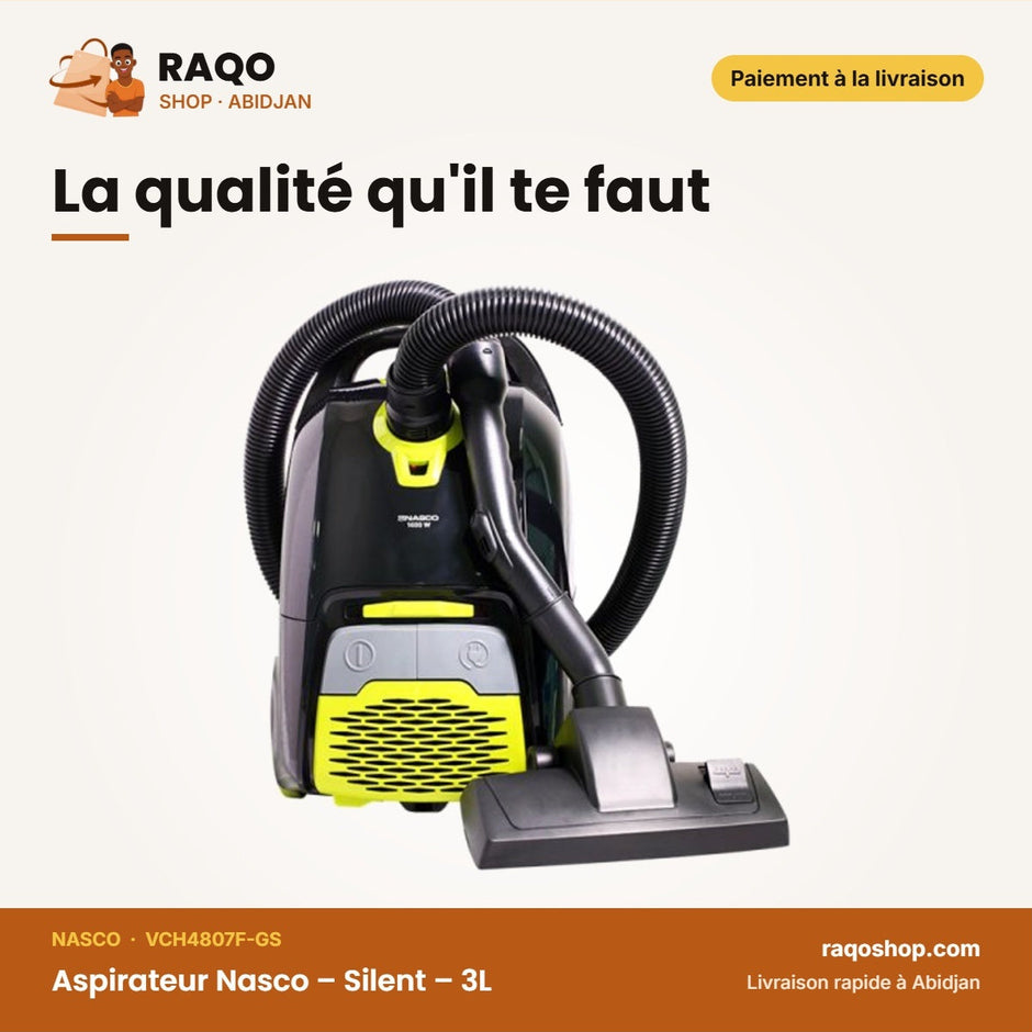 Aspirateur Nasco – Silent – 3L – Multi Filter System With Hepa | VCH4807F-GS
