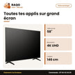 TV LED 58'' Hisense – 4K UHD – 146cm – Smart Vidaa | 58A6N