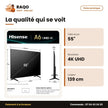 TV LED 55'' Hisense – 4K UHD – 139cm – Smart Vidaa | 55A6Q