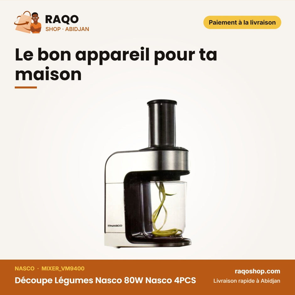 Découpe Légumes Nasco 80W Nasco 4PCS | MIXER_VM9400