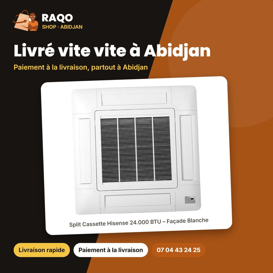 Split Cassette Hisense 24.000 BTU – Façade Blanche | AUC-24CR4SJJA3