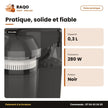 Presse Agrumes Nasco – 0.3 L – 280W – Noir | NAS-J712-MF-TMT