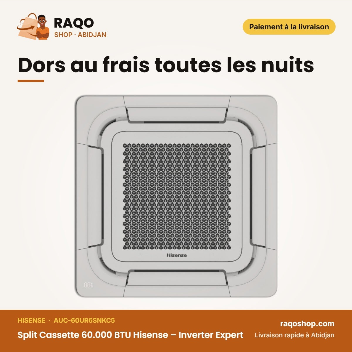 Split Cassette 60.000 BTU Hisense – Inverter Expert – Blanche | AUC-60UR6SNKC5
