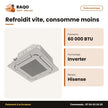 Split Cassette 60.000 BTU Hisense – Inverter Expert – Blanche | AUC-60UR6SNKC5