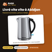 Bouilloire Électrique Hisense – 1.7L – Acier Inoxydable – 1850-2200W | H17KSSS1