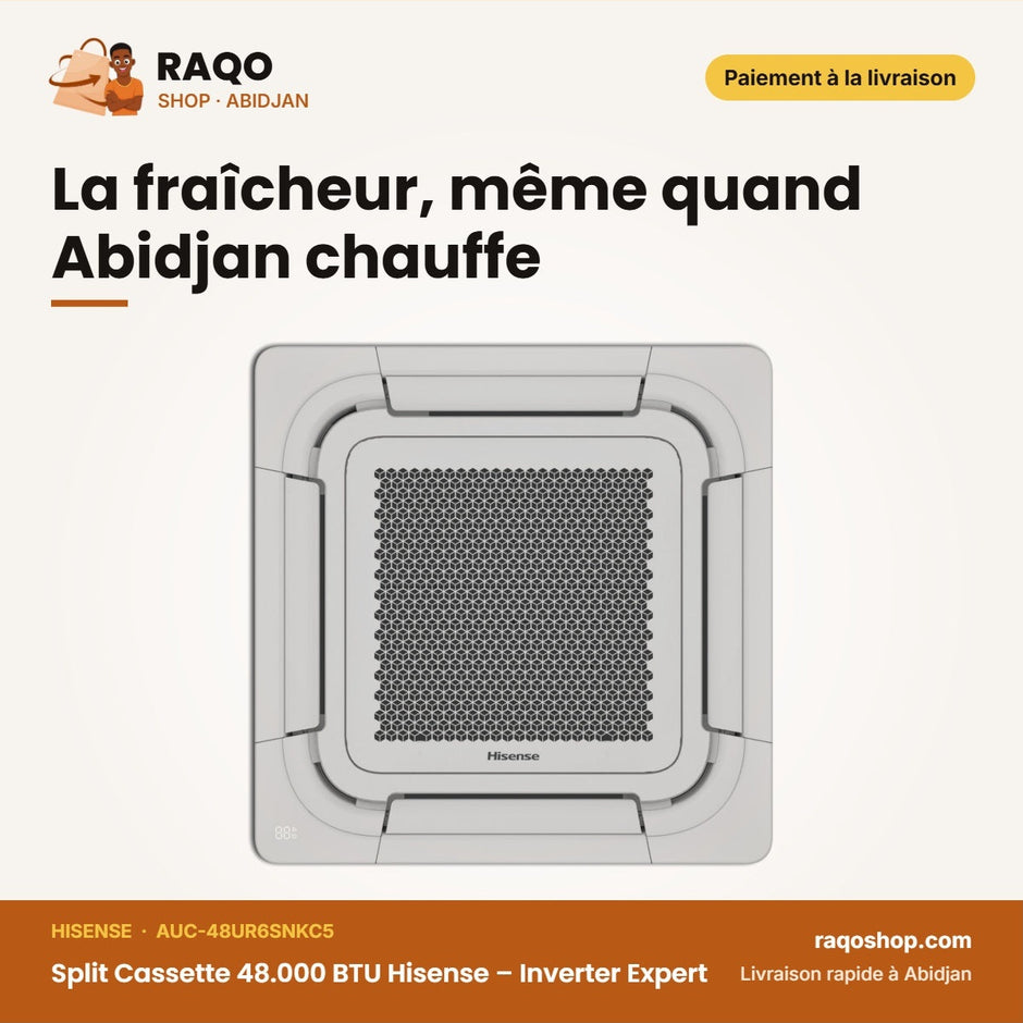 Split Cassette 48.000 BTU Hisense – Inverter Expert – Blanche | AUC-48UR6SNKC5