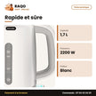 Bouilloire Électrique Hisense – 1.7 L – Blanc – 1850-2200W | H17KWES1