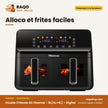 Double Friteuse Air Hisense – 8L(4L+4L) – Digital – Hot Air Circulation | H08AFBK2S1