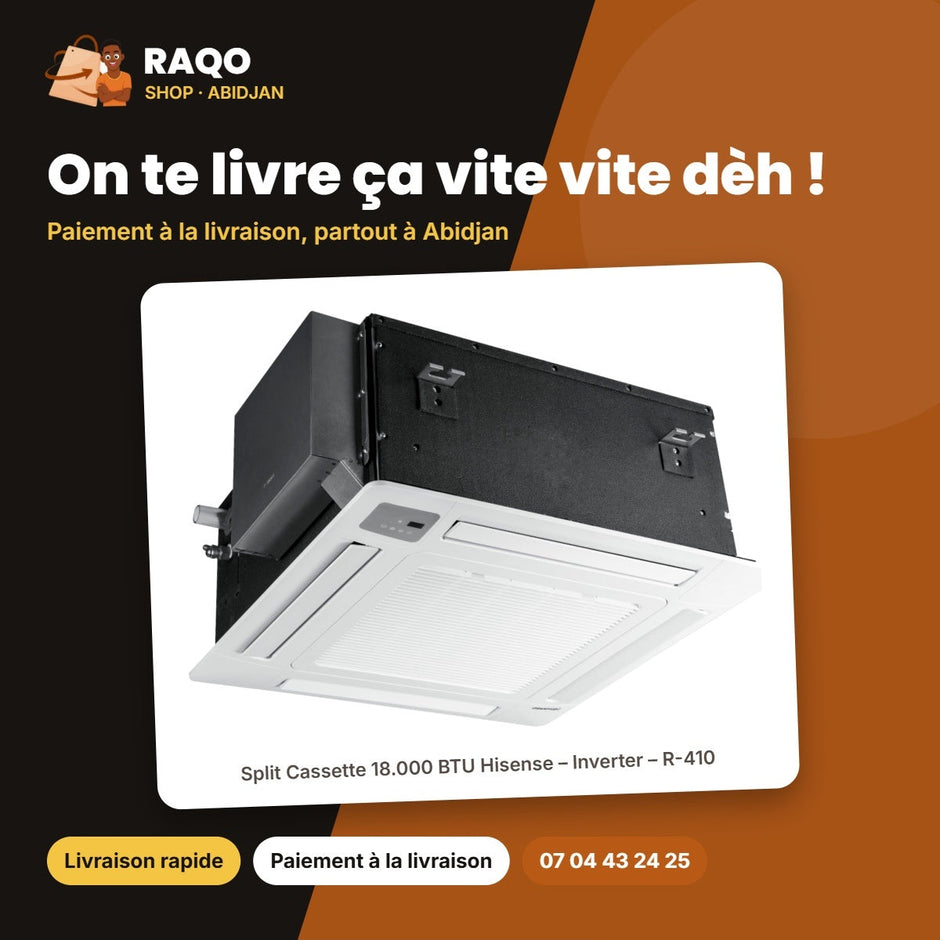 Split Cassette 18.000 BTU Hisense – Inverter – R-410 – Façade Blanche | ACT-18UR4SSAC5