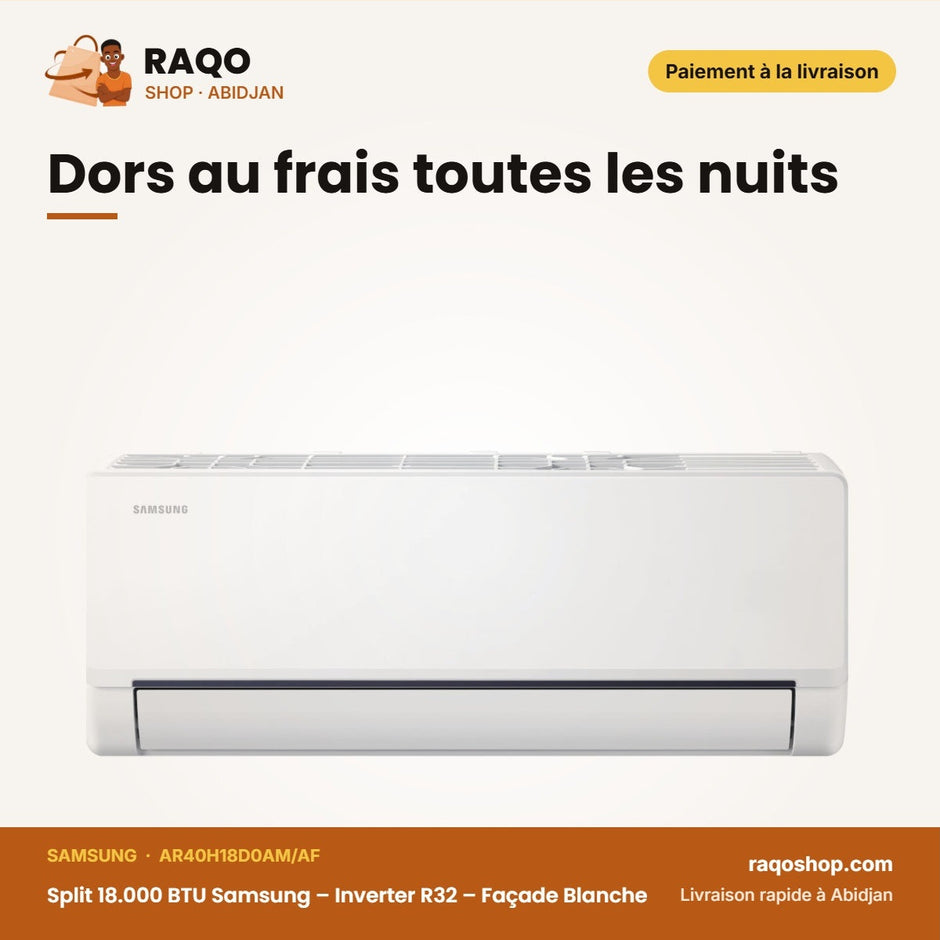 Split 18.000 BTU Samsung – Inverter R32 – Façade Blanche | AR40H18D0AM/AF