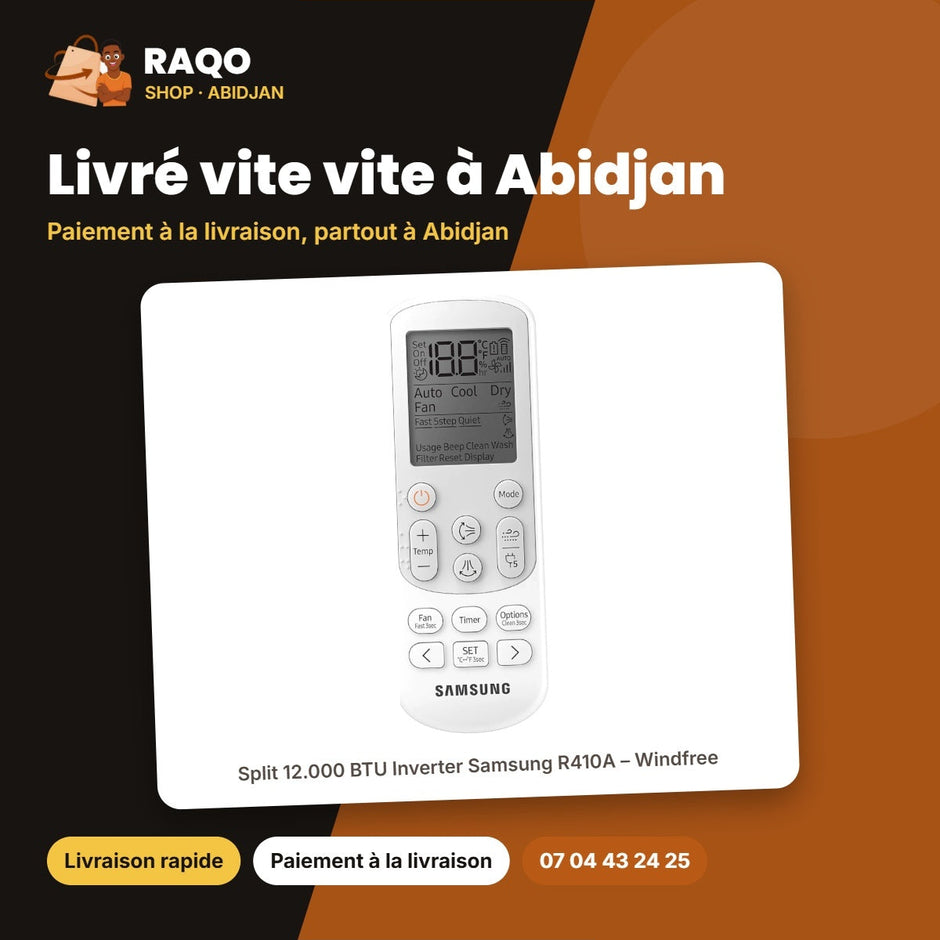 Split 12.000 BTU Inverter Samsung R410A – Windfree – Façade Blanche | AR12BVEAMWK/AF
