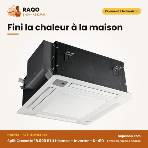 Split Cassette 18.000 BTU Hisense – Inverter – R-410 – Façade Blanche | ACT-18UR4SSAC5