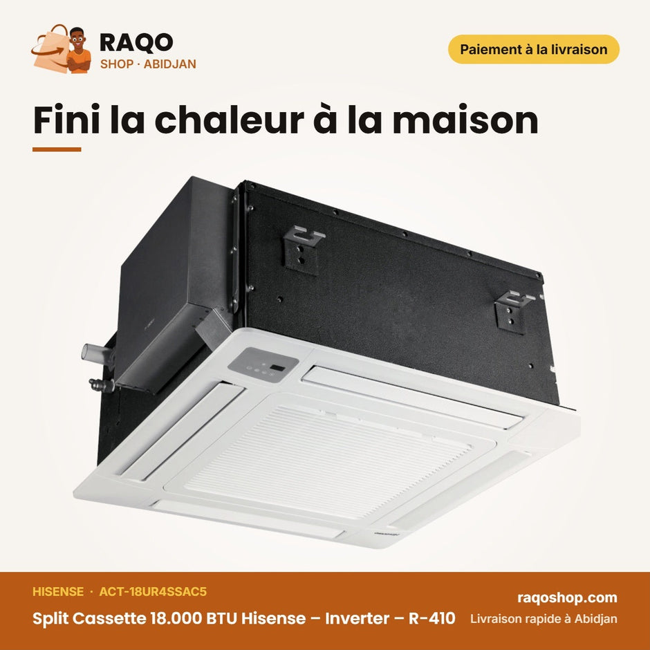 Split Cassette 18.000 BTU Hisense – Inverter – R-410 – Façade Blanche | ACT-18UR4SSAC5