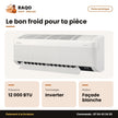 Split 12.000 BTU Inverter Samsung R410A – Windfree – Façade Blanche | AR12BVEAMWK/AF
