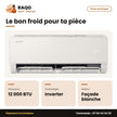 Split 12.000 BTU Samsung – Inverter R32 – Façade Blanche | AR40H12D0AM/AF