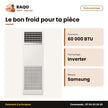 Armoire Split Samsung – Unité Int. 60.000 BTU Samsung – Inverter | AC060FEPPEH/IQ