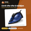 Fer à Repasser à Vapeur Philips 2500W Bleu Noir Semelle Steamglide+ – 100% Safe | GC3920/20