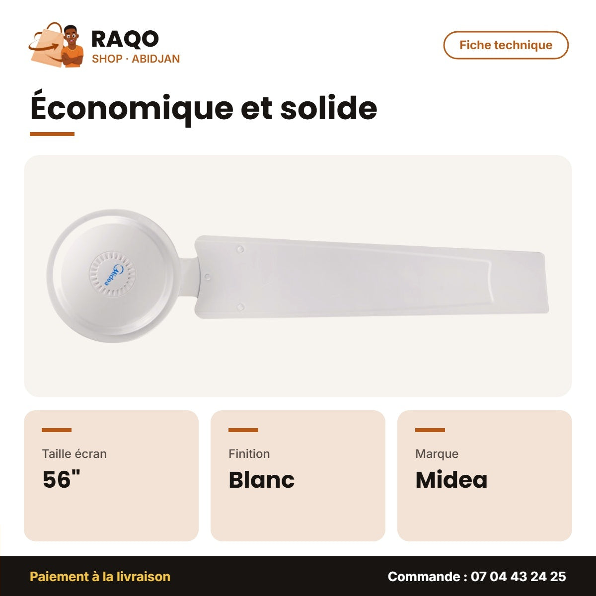 Ventilateur Midea Plafonnier – 56