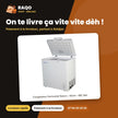 Congélateur Horizontal Nasco – Silver – 98L Net – 1 Panier Interne | HNAS-150