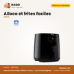 Friteuse à Air Philips 1400W 4.1 Litres – Commande Digitale – 90% Less Fat Noir | HD9252/90