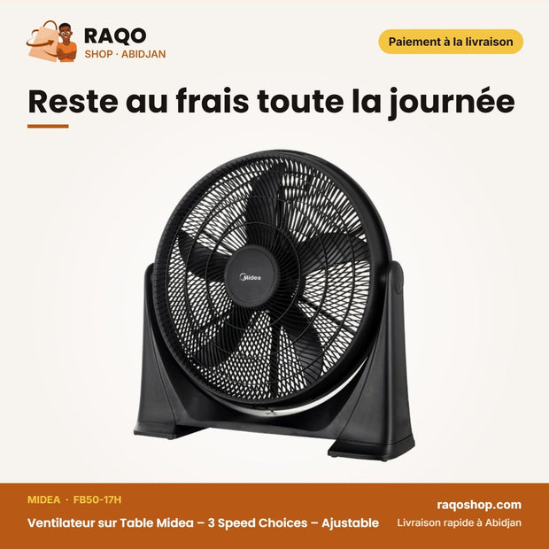 Ventilateur sur Table Midea – 3 Speed Choices – Ajustable – Hanging Function | FB50-17H