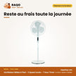 Ventilateur Midea à Pied – 3 Speed Levels – 7 Hour Timer – 40W | FS40-21MR