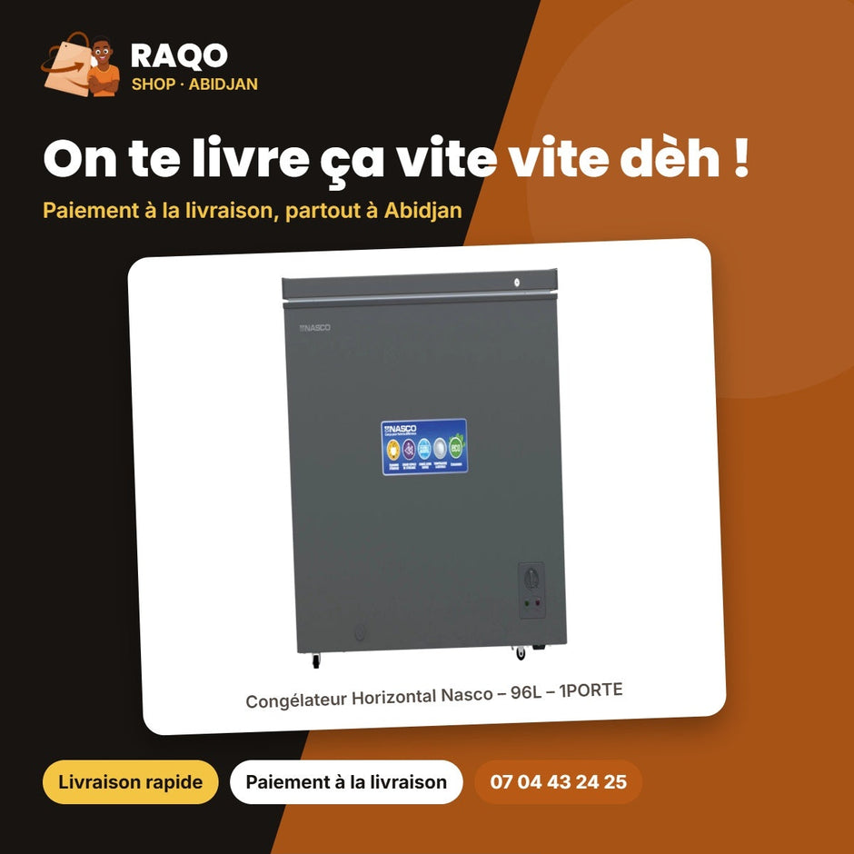 Congélateur Horizontal Nasco – 96L – 1PORTE – 1 Panier Interne | NAS-150WA-DS