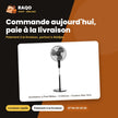 Ventilateur à Pied Midea – 3 Hélices – Couleur Noir-Gris – 3 Vitesses | VENT_FS40-19K