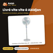 Ventilateur à Pied Midea Blanc 16'' – 3HELICES Bleu – 50W | VENT_FS40-12P
