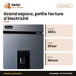 Réfrigérateur Nasco – 380L – 2 Portes – Silver | NASF2-380WD-FL
