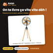 Ventilateur Nasco 16'' Trepied(haut. 40cm) – 3 Vitesses – 5 Hélices | VENT_FD-40MC