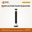 Ventilateur Nasco Colonne 32'' – 50W – Télécommande – Écran Tactile | VENT_LG32-06R