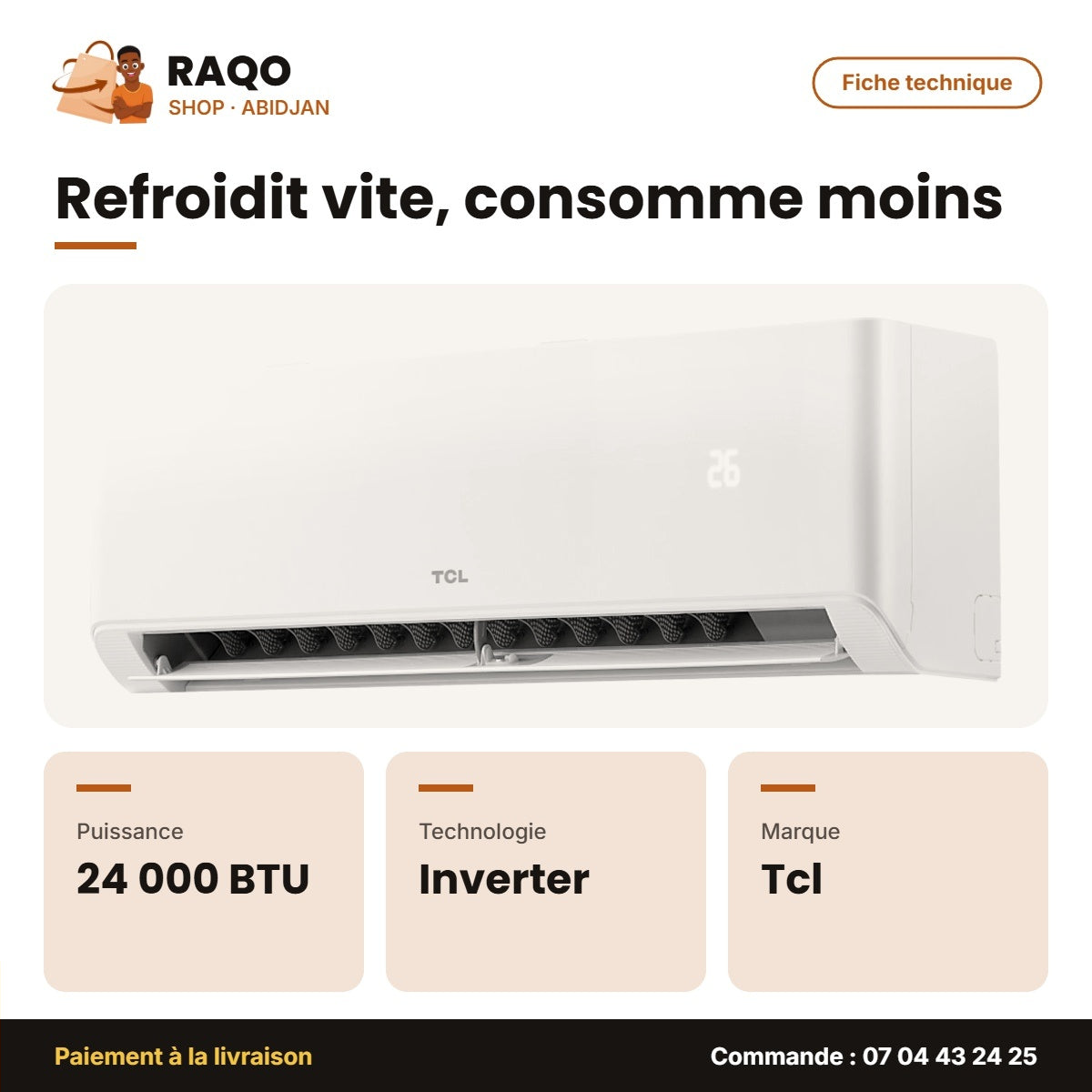 Split 24.000 BTU TCL – Inverter – Breeze In – Extreme Cooling | TAC-24CSA/TPH11I
