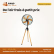 Ventilateur Nasco 16'' Trepied(haut. 40cm) – 3 Vitesses – 5 Hélices | VENT_FD-40MC