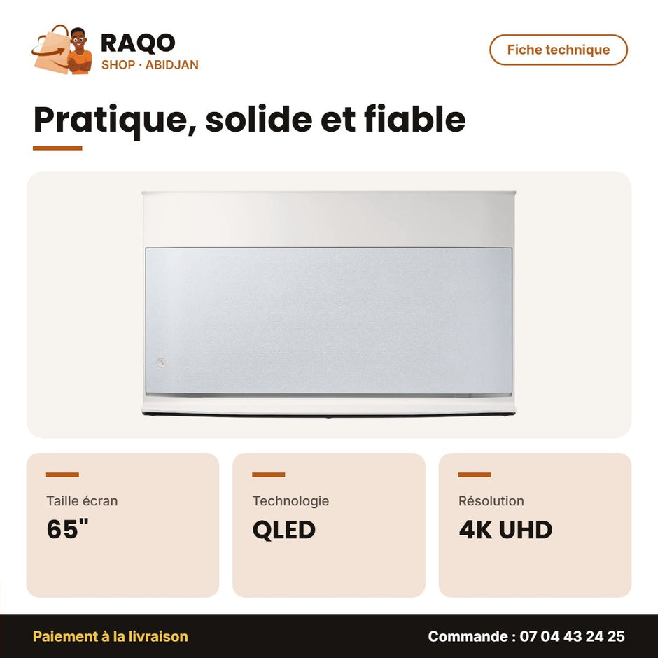 The Serif 65'' QLED Samsung – Smart – 4K UHD – HDR | QA65LS01BAUXZN