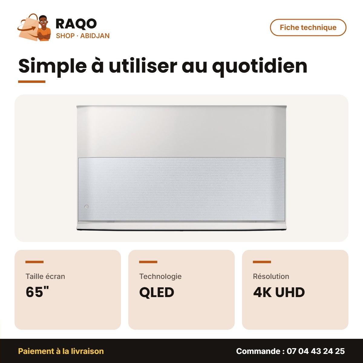 The Serif 65'' QLED Samsung – Smart – 4K UHD – 4 HDMI | QA65LS01BAUXGH