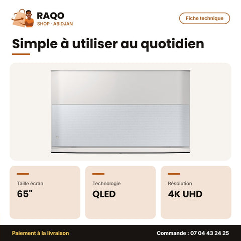 The Serif 65'' QLED Samsung – Smart – 4K UHD – 4 HDMI | QA65LS01BAUXGH