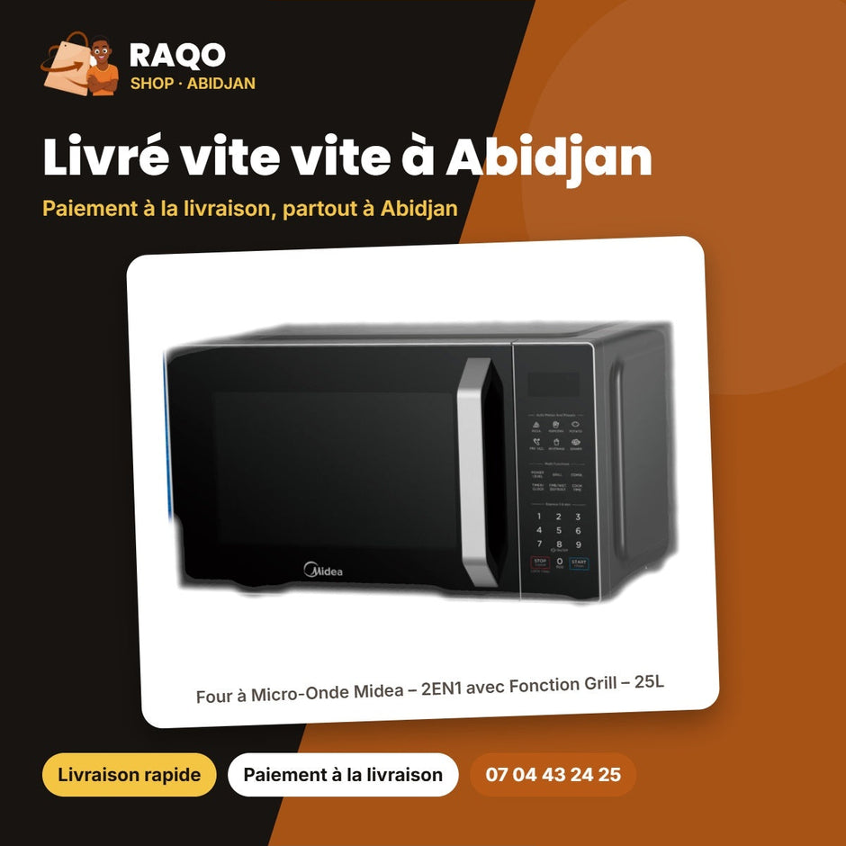 Four à Micro-Onde Midea – 2EN1 avec Fonction Grill – 25L – Digital Contrôle | EG8P022MX-S